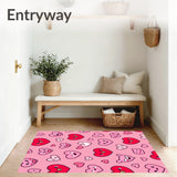 Kawaii Floor Covering with Cute Character (Pink)