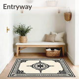 Classic Ornamental Medallion with Floral Interlocking (Black) - ODIKA