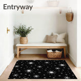 Holiday Burst Snowfall Design Christmas Floor(Black)