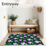 Enchanted Fairy Garden Mushroom Circle with Dancing Fireflies (Purple)