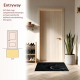 Ultra Soft Area Rug, Non Slip, Stain Resistant, Washable Area Rugs for Living Room, Bedroom, Gothic Snake Print(Black)
