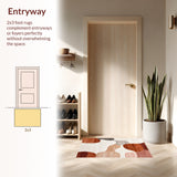 Boho Kids Area Rug Modern Abstract Design Carpet for Nursery or Playroom(Beige)