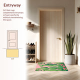 Vibrant Earthy Toned Floral Geometry(Green)