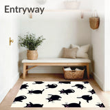 Anime Cat Design with Playful Whisker Details(Black)