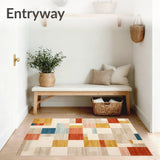 Chromatic Cubes Abstract Area in Multi Beige Tones(Beige)