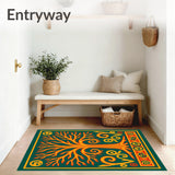 Celtic Tree Spirit Tapestry with Ancient Branch Motifs(Green)