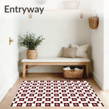 Winter Celebration Grid Tapestry(Red)