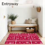 Winterberry Tartan with Snowflake Motif and Nordic Accents(Red)