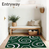 Abstract Swirl Vortex Design with Contemporary Art Styling(Green)