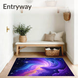 Cosmic Galaxy Adventure Colorful Non Slip for Play Space(Purple)