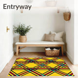 Winter Tartan Plaid Featuring Traditional Scottish Crosshatch Motifs(Yellow)