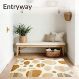 Beige Faux Fur with Antelope Inspired Abstract(Beige)