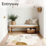 Boho Chic Abstract Beige with Modern Flair(Ivory)