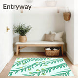 Botanical Vine Trellis Floor with Climbing Ivy Motifs(Green)