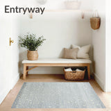 Celestial Grey Comfort Rug Twinkling Starry Dreamland Floor Cover(Gray)