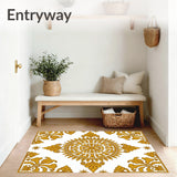 Medallion Ornate Symmetrical Traditional Tapestry Design(Gold)