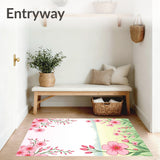 Enchanted Garden Pathway Delicate Blossom Meadow Dreamscape(Pink)