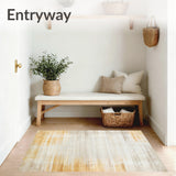 Beige Sand Area with Faded Vintage Design(Beige)