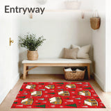 Jolly Winter Cottage Evergreen Forest(Red)