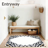 Vintage Inspired Botanical Scrollwork Featuring Leafy Curves (Black)