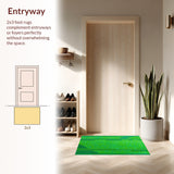 Ultra Soft Area Rug, Non Slip, Stain Resistant, Washable Area Rugs for Living Room, Bedroom, Modern Abstract Non-Slip Kids Playroom(Green)