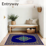 Classical Damask Nouveau Swirl Palatial Elegant Treasure(Blue)