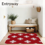 Festive Snowflake Winter Holiday Accent Celebration Frosty Charm(Red)