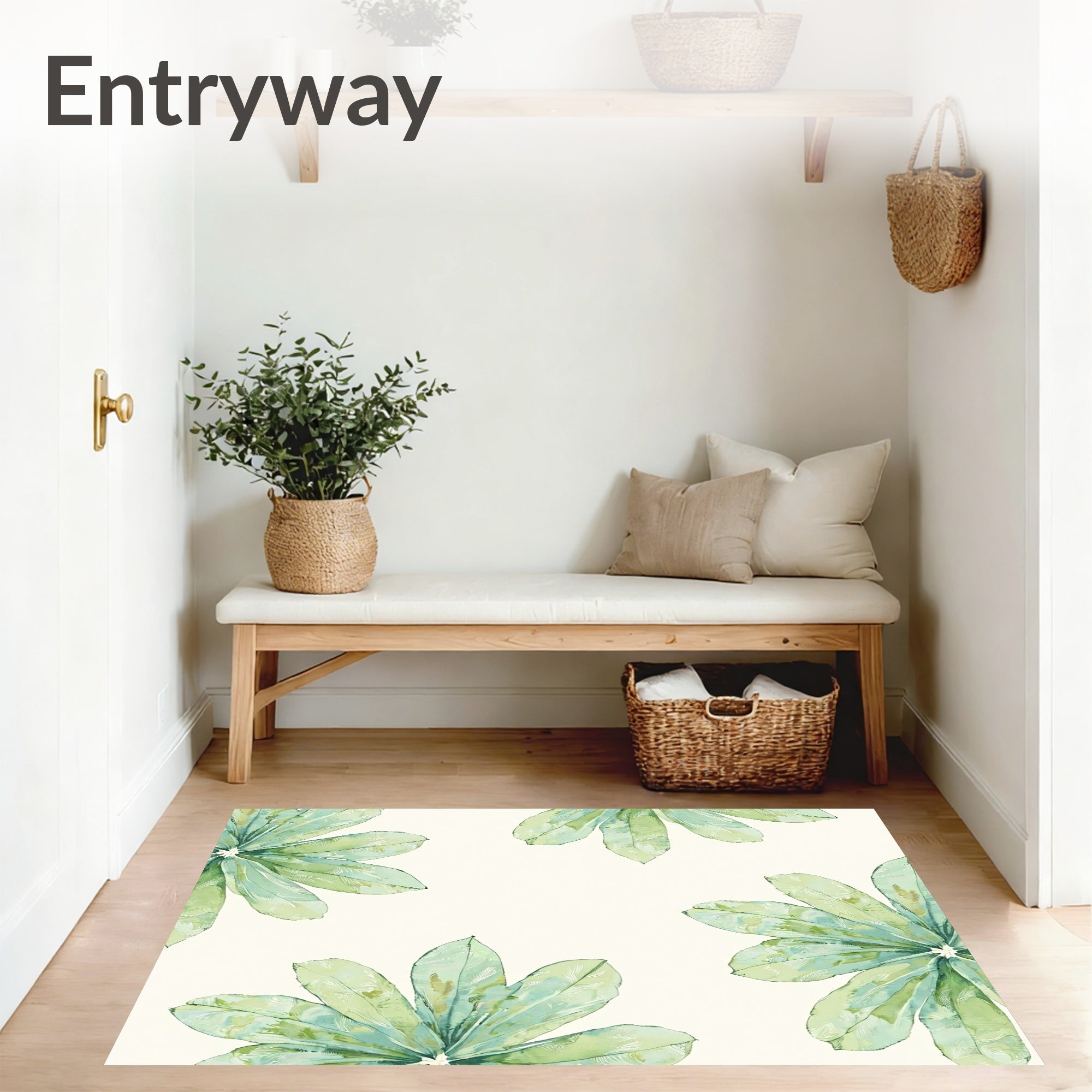 Watercolor Wash Flow Contemporary Art (Green) - ODIKA