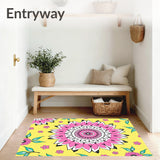 Inspired Symmetrical Botanical Motif with Petal Details(Yellow)