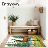 Enchanted Stag Through Mystical Woodland Haze(Brown)