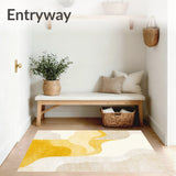 Penrose Collection Area Blake Sunny Yellow & Cream Swirls(Yellow)