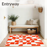 Classic Check Interlocking Grid(Red)