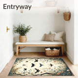 Mystical Moth Midnight with Botanical Fantasy Design(Ivory)