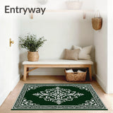 Elegant Ornate Damask Motif with Metallic Highlights (Green) - ODIKA