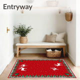 Enchanted Reindeer Forest Yuletide Celebration Accent(Red)