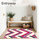 Chevron with Bold Directional Lines(Pink)