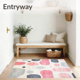 Abstract Blob Dot Shag Area Contemporary Spotted(White)