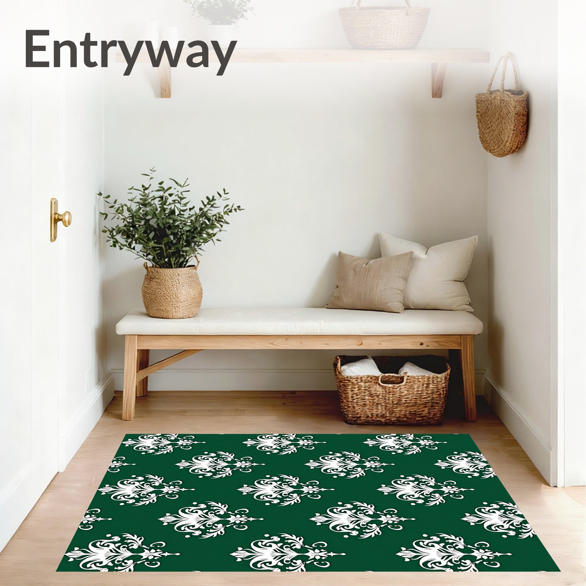 Malachite Damask with Emblems (Green) - ODIKA