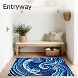 Classic Maritime Storm Nautical Artistic Tapestry(Blue)