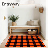 Autumn Harvest Checkered with Bold Contrasting Stripes(Orange)