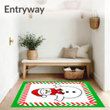 Winter Wonderland Snowman Design with Cane Border Accent(Green)