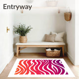 Sunset Cascade Ombre Waves Contemporary Artistic (Orange) - ODIKA