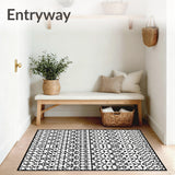 Lattice Entryway with Trellis Grid Design (Black)