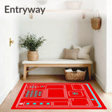 Vintage Console Command Emerald Tech Futuristic Dashboard (Red)