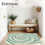Abstract Swirl Vortex Design with Flowing Spiral Wave(Ivory)