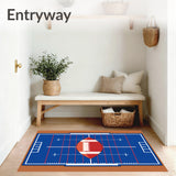 Football Field Yard Lines Central Ball(Blue)