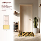 Ultra Soft Area Rug, Non Slip, Stain Resistant, Washable Area Rugs for Living Room, Bedroom, Fashionable Leopard Print Soft Living Room(Beige)