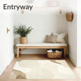 Elegant Abstract Wave with Delicate Cream Swirls for Contemporary Spaces(Beige)