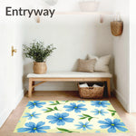 Abstract Watercolor Bloom Garden Faded Transitional Luxury (Blue) - ODIKA