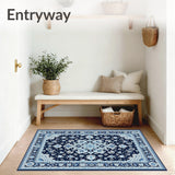Intricate Vintage Geometric Area with Elegant Design(Blue)